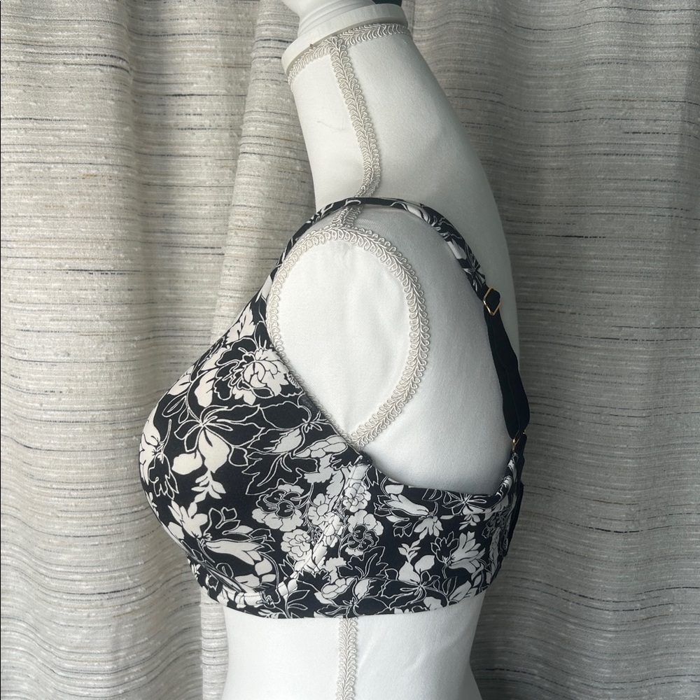 Soma Black and White Floral Bra - Picture 3 of 7